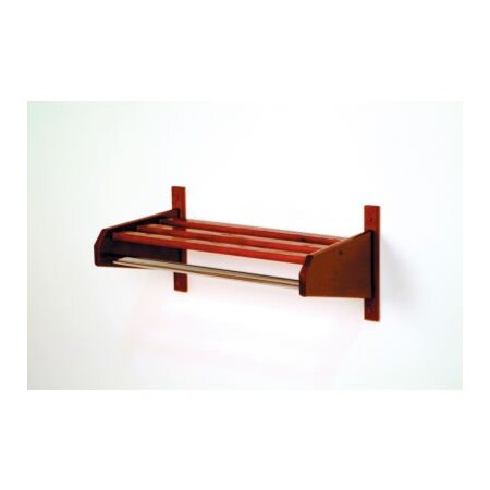 Wooden Mallet 25 3/4" Hat & Coat Rack w/ Chrome Bar - Mahogany 24SCRMH